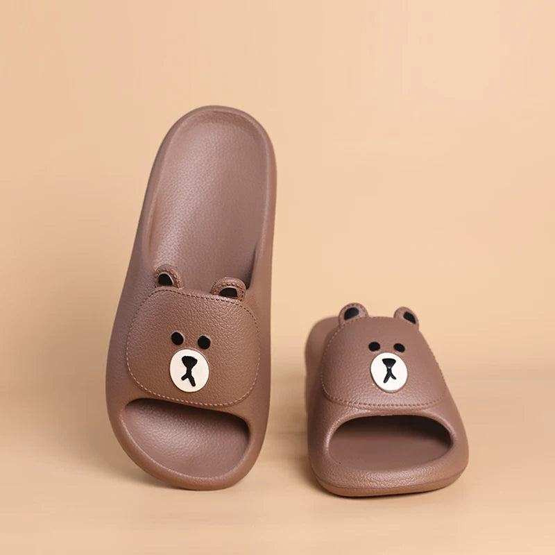 Unisex Summer Slide Slippers, Soft EVA Open Toe Slides, Quick Dry Non-slip Shower Sandals for Indoor Home Bathroom Beach Outdoor