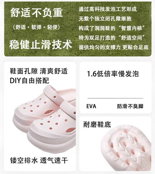 Men Women Classic Clogs, Lightweight EVA Slip On Hole Sandals, Non-Slip Quick Dry Garden Shoes Indoor Outdoor Beach Shower Clogs