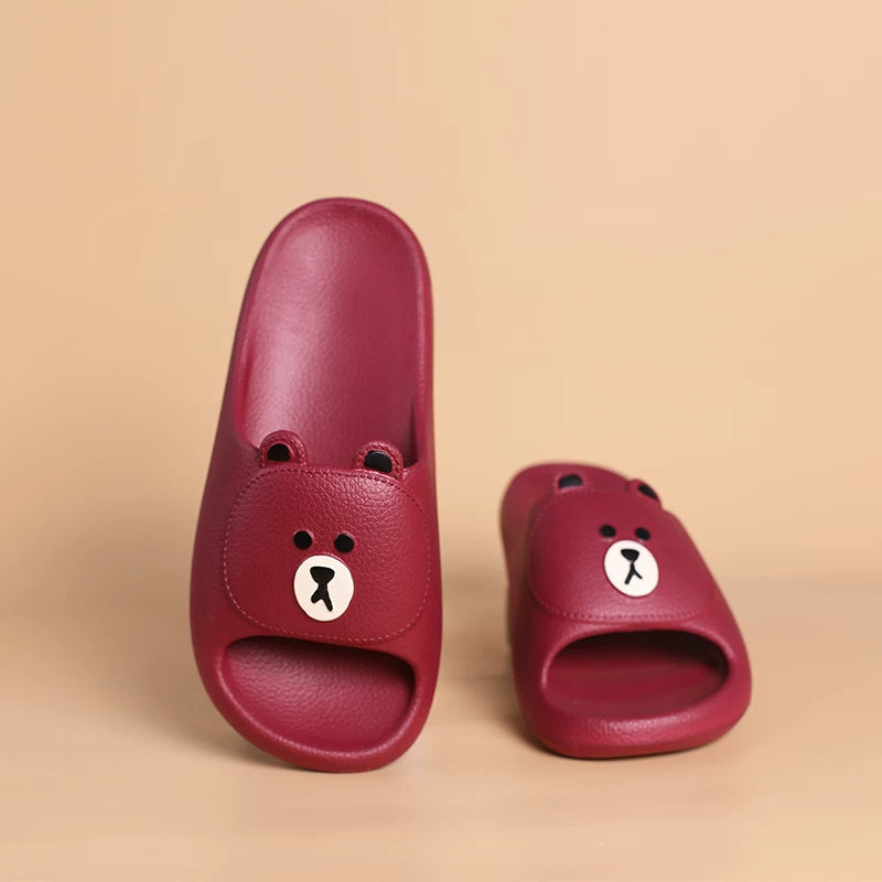 Unisex Summer Slide Slippers, Soft EVA Open Toe Slides, Quick Dry Non-slip Shower Sandals for Indoor Home Bathroom Beach Outdoor