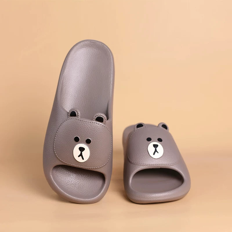 Unisex Summer Slide Slippers, Soft EVA Open Toe Slides, Quick Dry Non-slip Shower Sandals for Indoor Home Bathroom Beach Outdoor