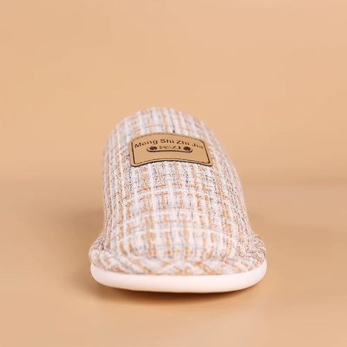 Men Women Winter Plush House Slippers, Closed Toe Warm Fuzzy Cotton Slippers, Non-Slip TPR Sole Indoor Home Slippers for Bedroom Living Room