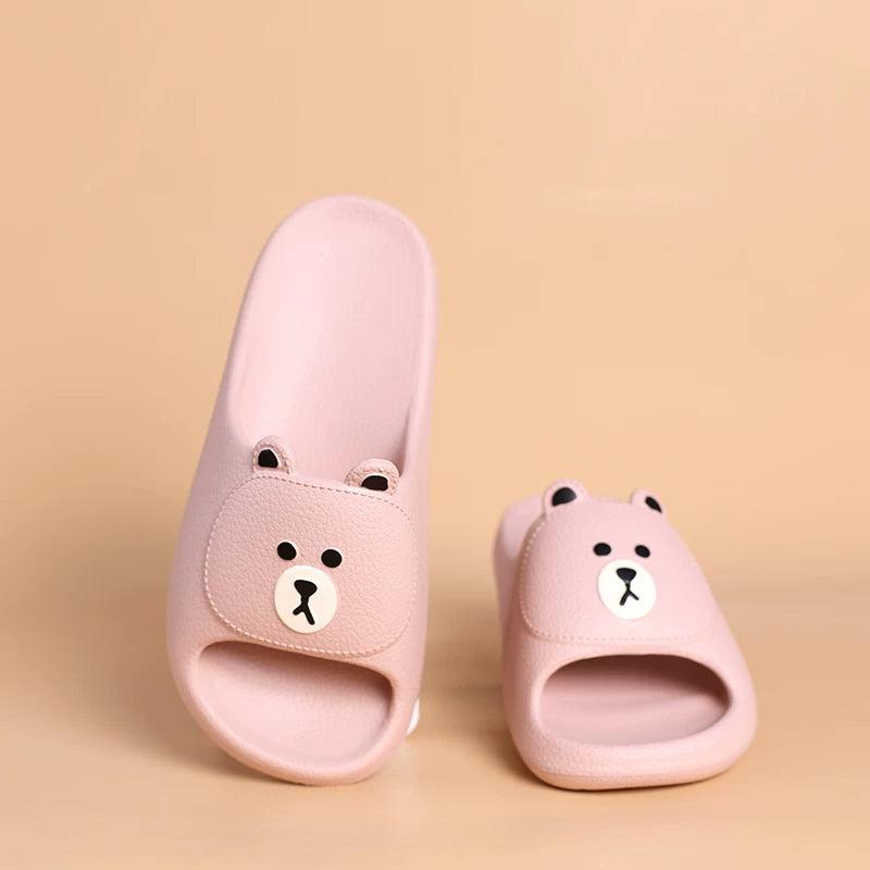 Unisex Summer Slide Slippers, Soft EVA Open Toe Slides, Quick Dry Non-slip Shower Sandals for Indoor Home Bathroom Beach Outdoor
