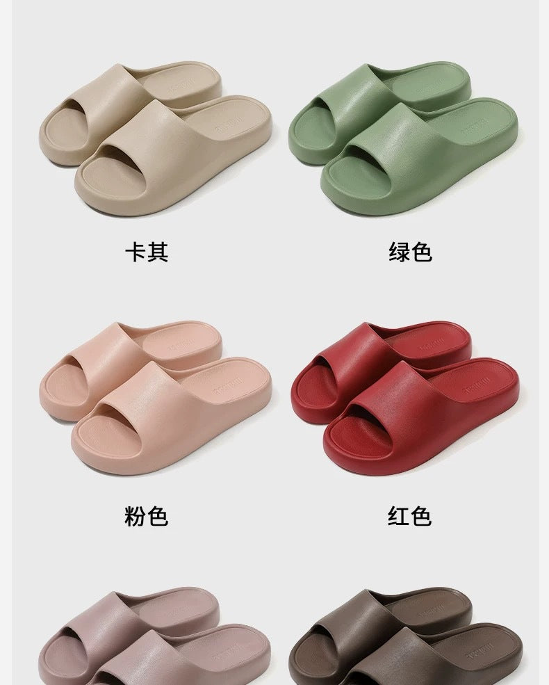 Men Women Winter Plush House Slippers, Closed Toe Warm Fuzzy Cotton Slippers, Non-Slip TPR Sole Indoor Home Slippers for Bedroom Living Room