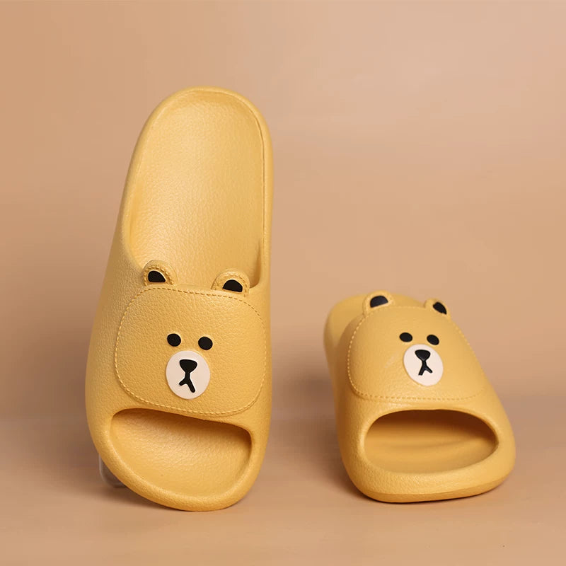 Unisex Summer Slide Slippers, Soft EVA Open Toe Slides, Quick Dry Non-slip Shower Sandals for Indoor Home Bathroom Beach Outdoor