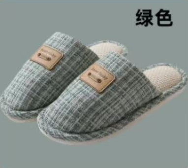Men Women Winter Plush House Slippers, Closed Toe Warm Fuzzy Cotton Slippers, Non-Slip TPR Sole Indoor Home Slippers for Bedroom Living Room