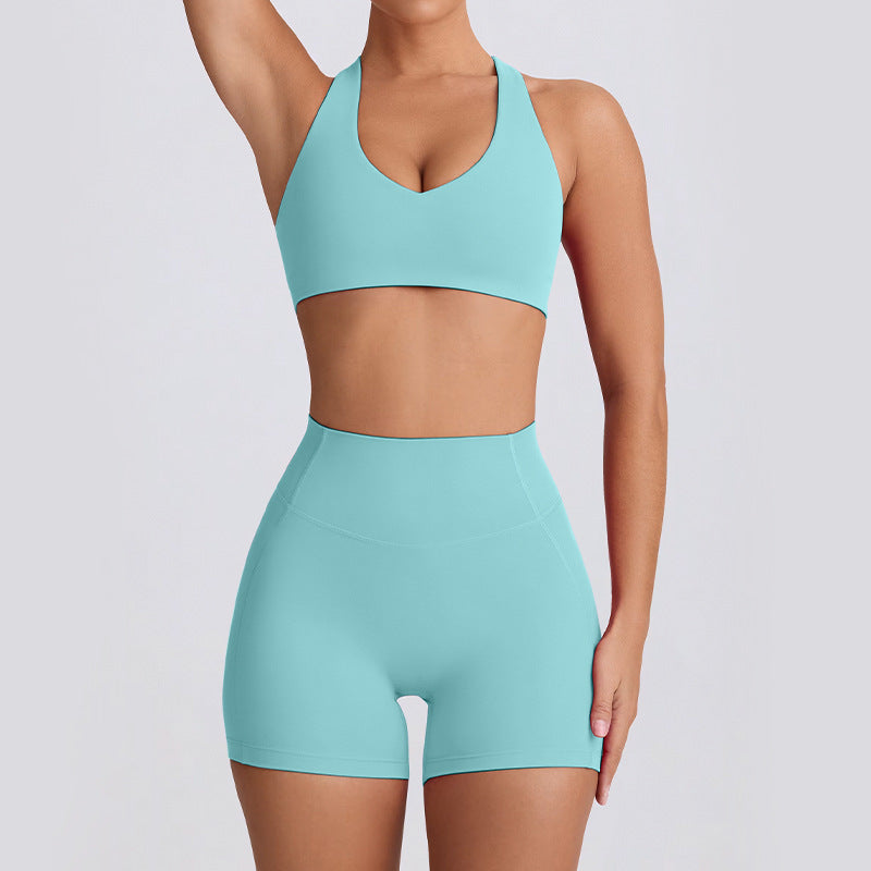 Women 2 Piece Yoga Outfit, Padded Sports Bra & High Waist Leggings Set, 4-Way Stretch Moisture Wicking Workout Activewear for Gym Pilates Running
