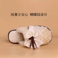 Men Women Winter Plush House Slippers, Closed Toe Warm Fuzzy Cotton Slippers, Non-Slip TPR Sole Indoor Home Slippers for Bedroom Living Room